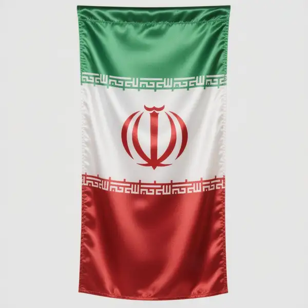 پرچم ایران مدل عمودی – ساتن چینی/جاچوب